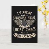 Cane Corso Italiano mit Guardian Angel Sprichwort Karte (Gelbe Blume)