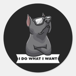 Cane Corso Italiano Stubborn Dog Runder Aufkleber