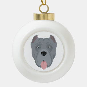 Cane Corso, italienischer Mastiff-Weihnachtsschmuc Keramik Kugel-Ornament