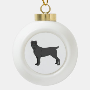 Cane Corso, Italienischer Mastiff-Weihnachtsschmuc Keramik Kugel-Ornament
