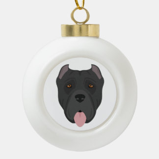 Cane Corso, Italienischer Mastiff-Weihnachtsschmuc Keramik Kugel-Ornament