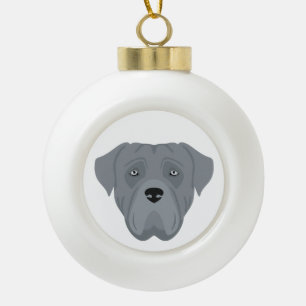 Cane Corso, Italienischer Mastiff-Weihnachtsschmuc Keramik Kugel-Ornament