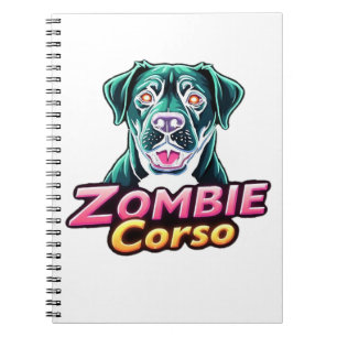 Cane Corso Italienischer Mastiff Zombie-Hund Hallo Notizblock
