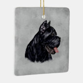 Cane Corso - Italienisches Mastiff Portrait Keramikornament (Rechts)