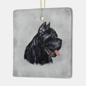Cane Corso - Italienisches Mastiff Portrait Keramikornament (Links)