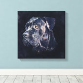Cane Corso - Italienisches Mastiff Portrait Leinwanddruck (Insitu (Holzboden))