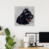 Cane Corso - Italienisches Mastiff Portrait Poster (Heimbüro)