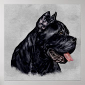 Cane Corso - Italienisches Mastiff Portrait Poster (Vorne)