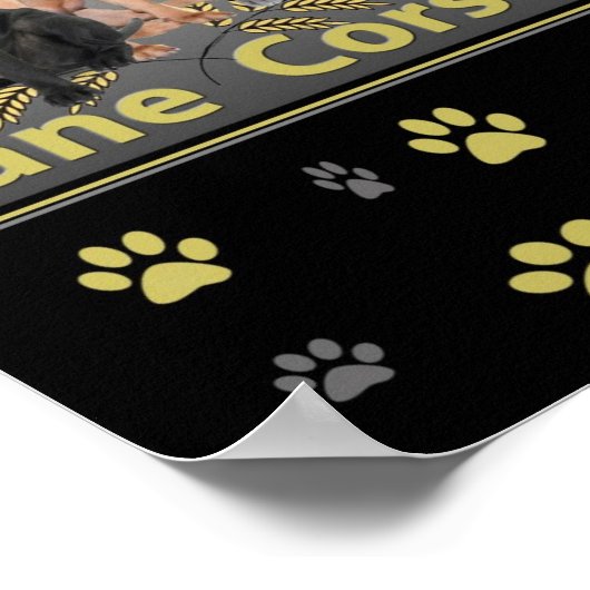 Cane Corso kann nicht nur eine Plakette und Drucke (Ecke)