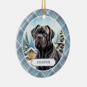 Cane Corso Keramik Circle Ornament (Rechts)