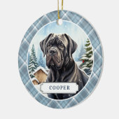 Cane Corso Keramik Circle Ornament (Links)