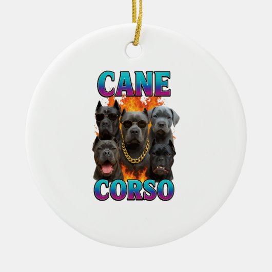 Cane Corso  Keramik Ornament (Vorne)