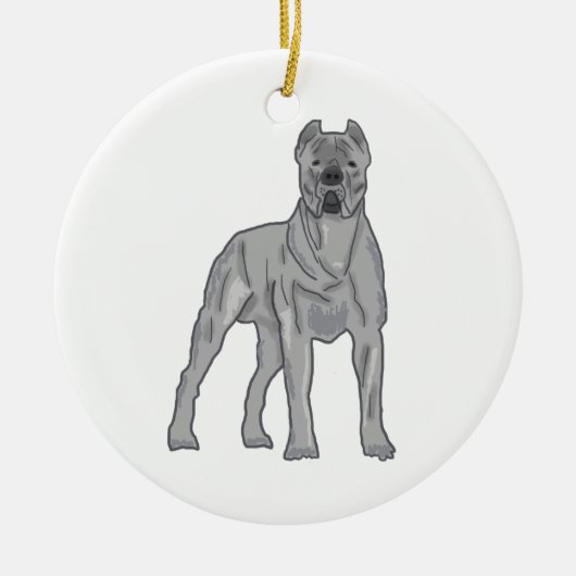 Cane Corso Keramik Ornament (Vorne)