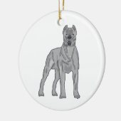 Cane Corso Keramik Ornament (Links)