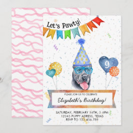 Cane Corso Lasse Pawty Dog Birthday Party Einladung