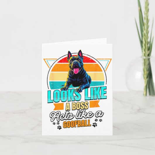 Cane Corso Lover Funny Cane Corso Retro Karte (Vorderseite)