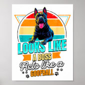 Cane Corso Lover Funny Cane Corso Retro  Poster (Vorne)
