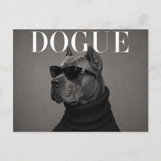 Cane Corso Luxus-Mode-Editorial Postkarte (Vorderseite)