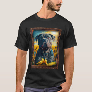Cane Corso Malerei Sonnenblume Blume Mutter Frauen T-Shirt
