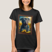 Cane Corso Malerei Sonnenblumen Blume Mama Frauen  T-Shirt (Vorderseite)