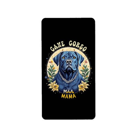 Cane Corso Mama Adressaufkleber (Vorne)