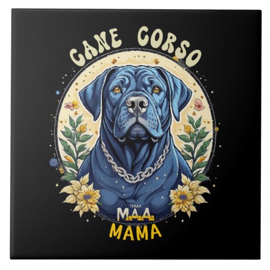 Cane Corso Mama Fliese (Vorderseite)