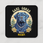 Cane Corso Mama Quadratische Visitenkarte (Rückseite)