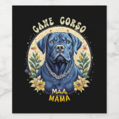 Cane Corso Mama Weinetikett (Einzelnes Label)