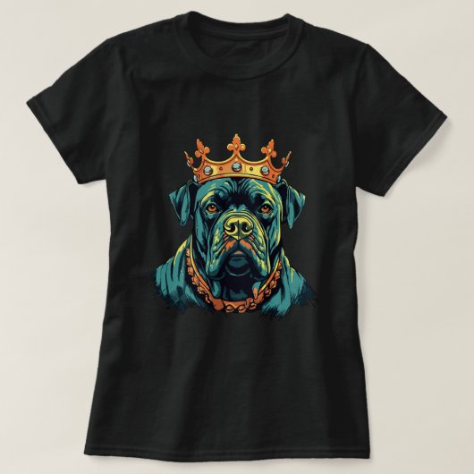 Cane Corso mit Crown Presa Canario 4 T-Shirt (Design vorne)
