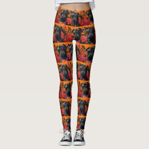 Cane Corso mit Herz-Rose Valentinstag Leggings