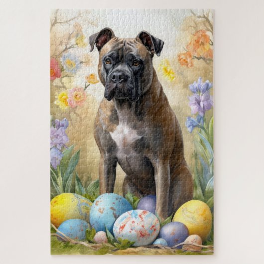 Cane Corso mit Ostereier Urlaub Puzzle (Vertikal)