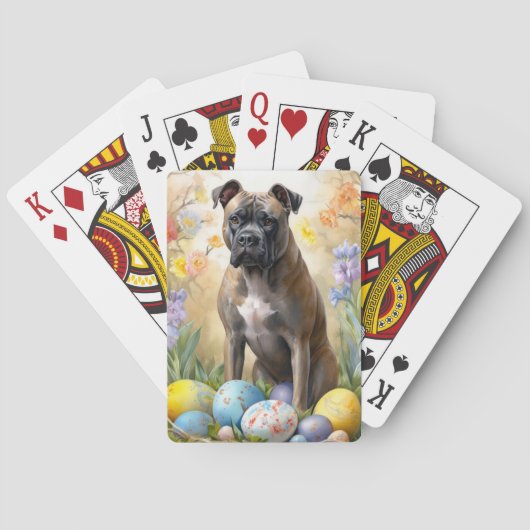 Cane Corso mit Ostereier Urlaub Spielkarten (Rückseite)