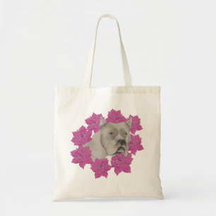 Cane Corso mit Pink Florals Tragetasche