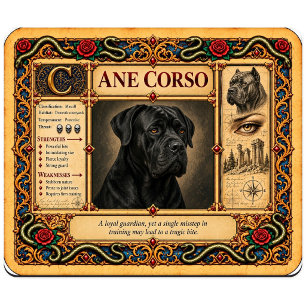 Cane Corso, mittelalterliche Bestiarien-Kunst Mousepad