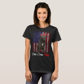 Cane Corso Mom American Flag T-Shirt (Vorne ganz)