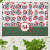 Cane Corso Monogram Christmas Dog Geschirrtuch (Gefaltet)