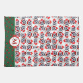Cane Corso Monogram Christmas Dog Geschirrtuch (Horizontal)