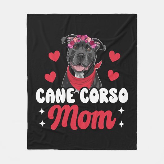 Cane Corso Mutter Fleecedecke (Vorderseite)