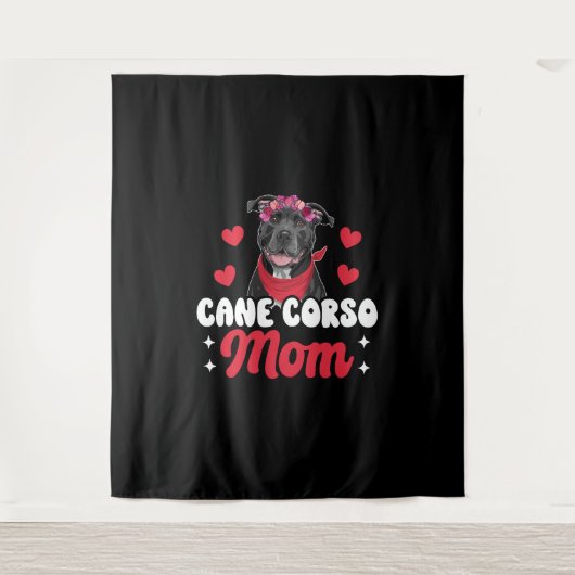 Cane Corso Mutter Wandteppich (Vorderseite)