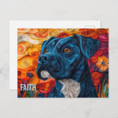 Cane Corso Paper Quilling Art Dog Portrait Postkarte (Vorne/Hinten)