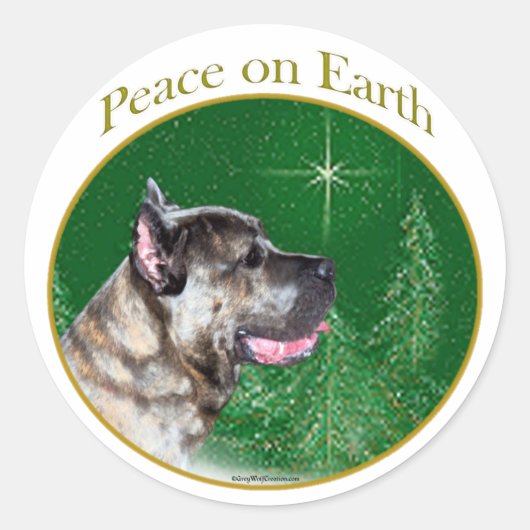 Cane Corso Peace Runder Aufkleber (Vorderseite)