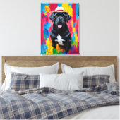 Cane Corso Pop Art Portrait Leinwanddruck (Insitu (Schlafzimmer))