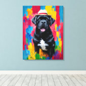 Cane Corso Pop Art Portrait Leinwanddruck (Insitu (Holzboden))