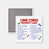 CANE CORSO Property Laws 2 Magnet (Vorderseite/Rückseite)