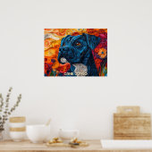Cane Corso Quilling Art Dog Portrait Poster (Küche)