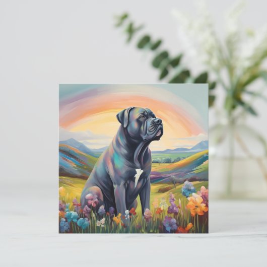Cane Corso Rainbow Bridge Custom Dog Name (Stehend Vorderseite)