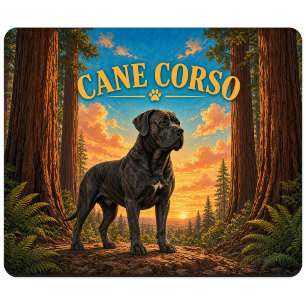 Cane Corso, Redwood Grove Vintage-Wasserfarben-Hun Mousepad