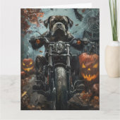 Cane Corso Riding Motorrad Halloween Beängstigend Karte (Vorderseite)