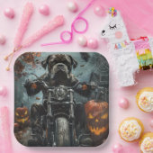 Cane Corso Riding Motorrad Halloween Beängstigend Pappteller (Party)