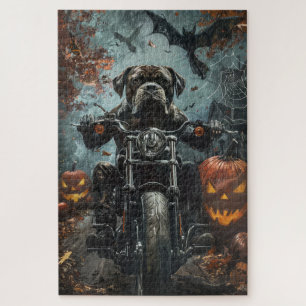 Cane Corso Riding Motorrad Halloween Beängstigend Puzzle